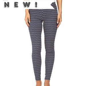 Hue Peacock Polka Dot Denim Leggings size L